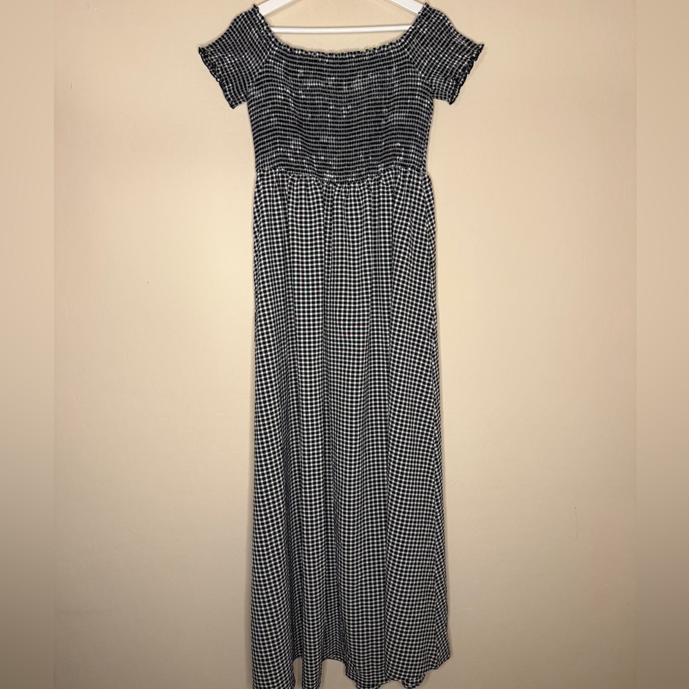 Lulu's Patsy Black White Smock Gingham Off The Sh… - image 8